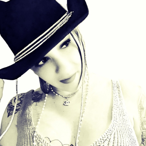 Black Rhinestone Lace Roped cowboy Brim Hat - Picture 13 of 13